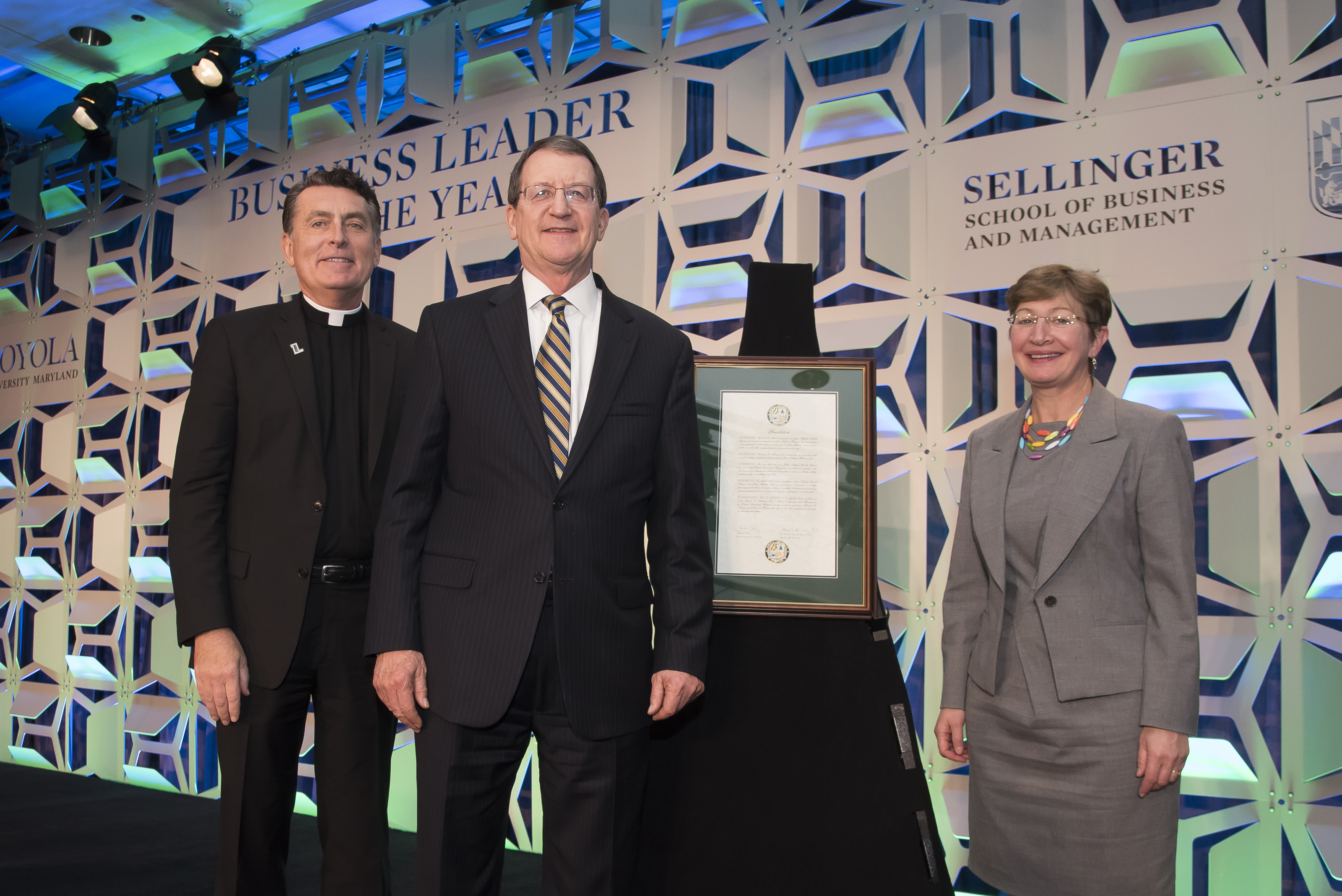 Ronald Peterson and Father Brian Linnane